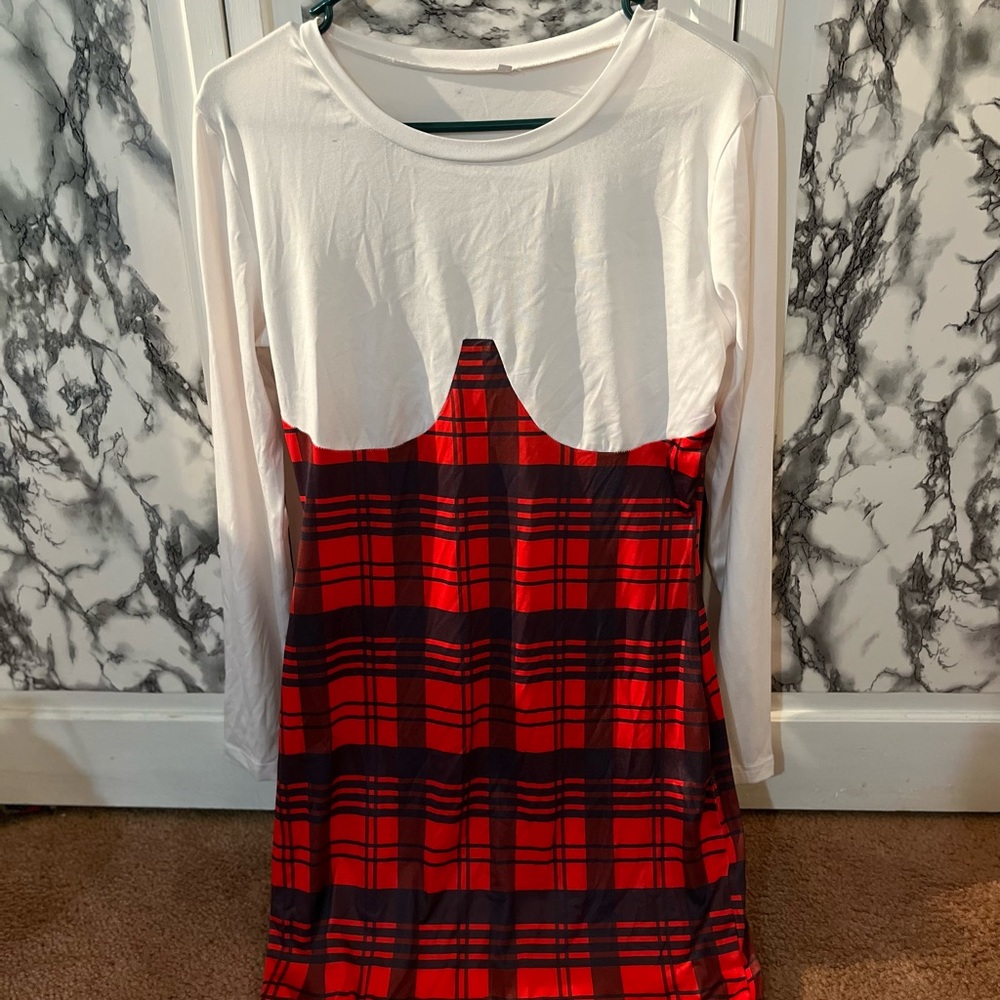 Plaid mini dress
